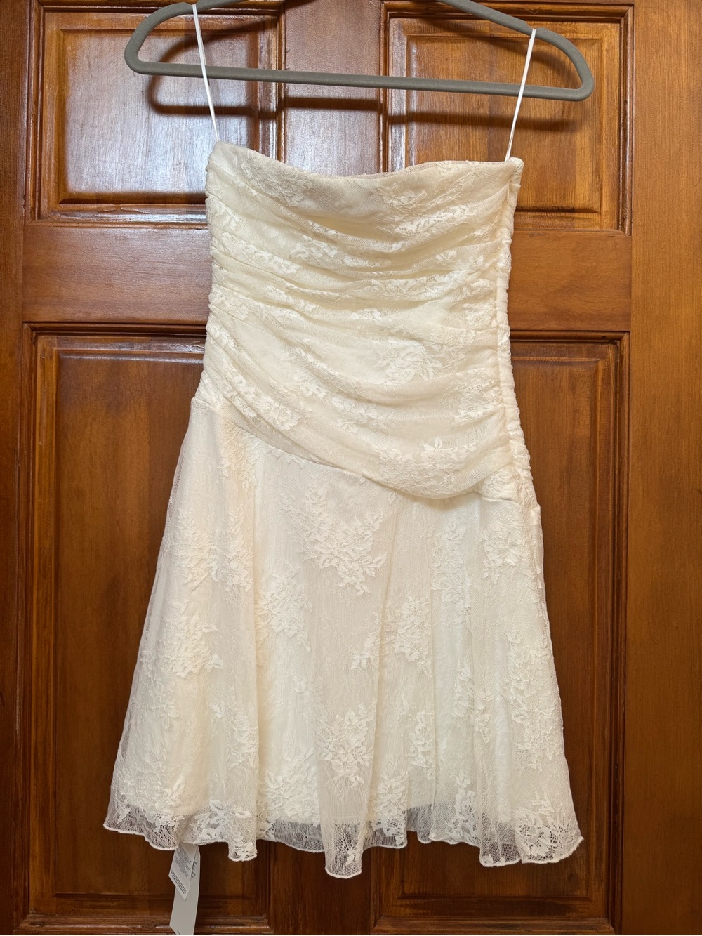 Abercrombie & Fitch Strap / Strapless Ivory Lace Dress